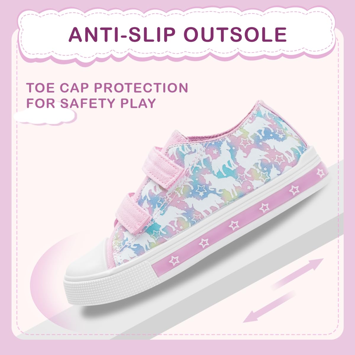 EUXTERPA Scarpe da ginnastica in tela per bambini | Bassa, Hook-and-Loop, casual, passeggiate, scuola, bambini ragazzi ragazze