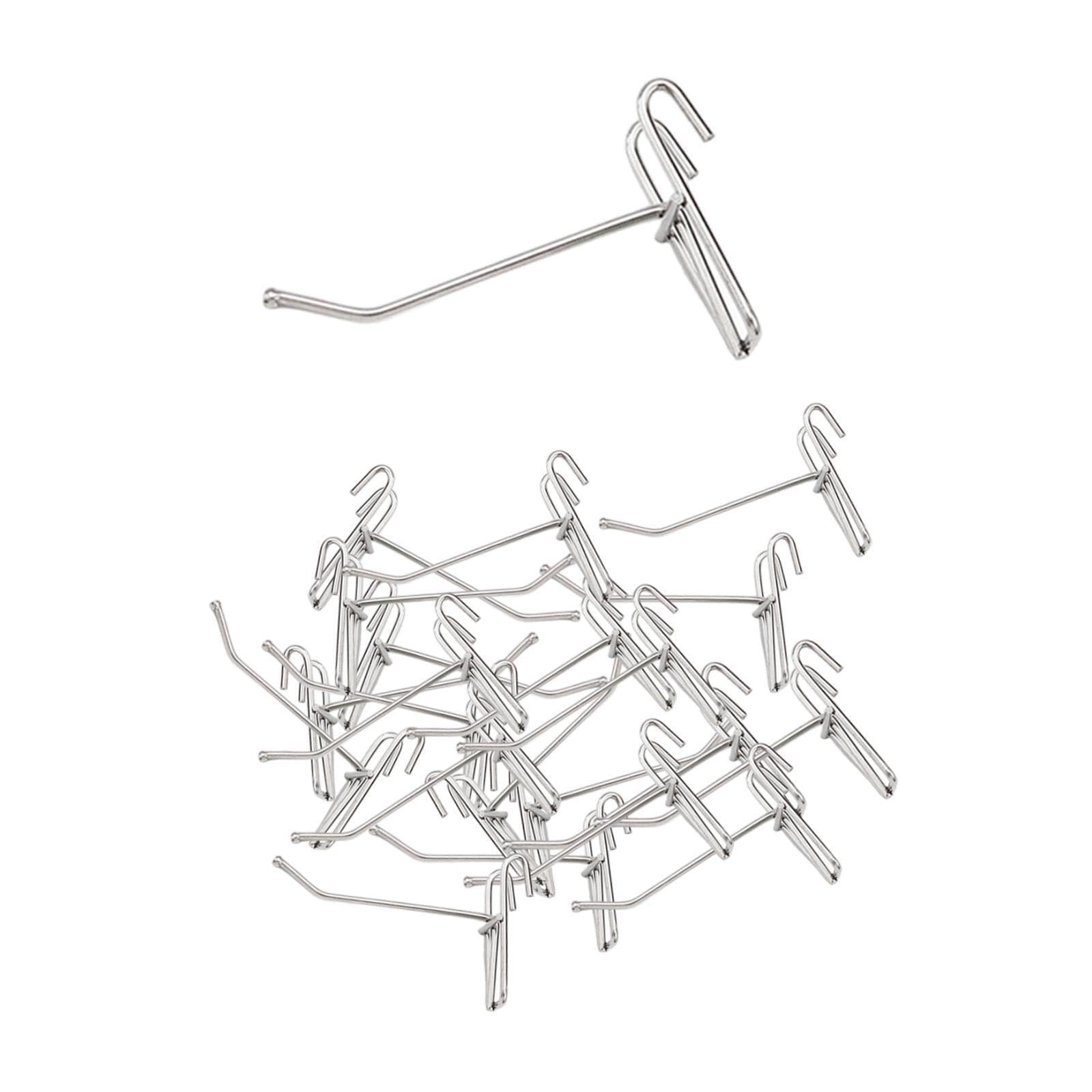 QLECXZI Sturdy Stainless Steel Hooks for Grid Walls for Jewelry Stores Supermarkets Providing Versatile Organization Jewelry Store Shelf Hooks Hangers Retail