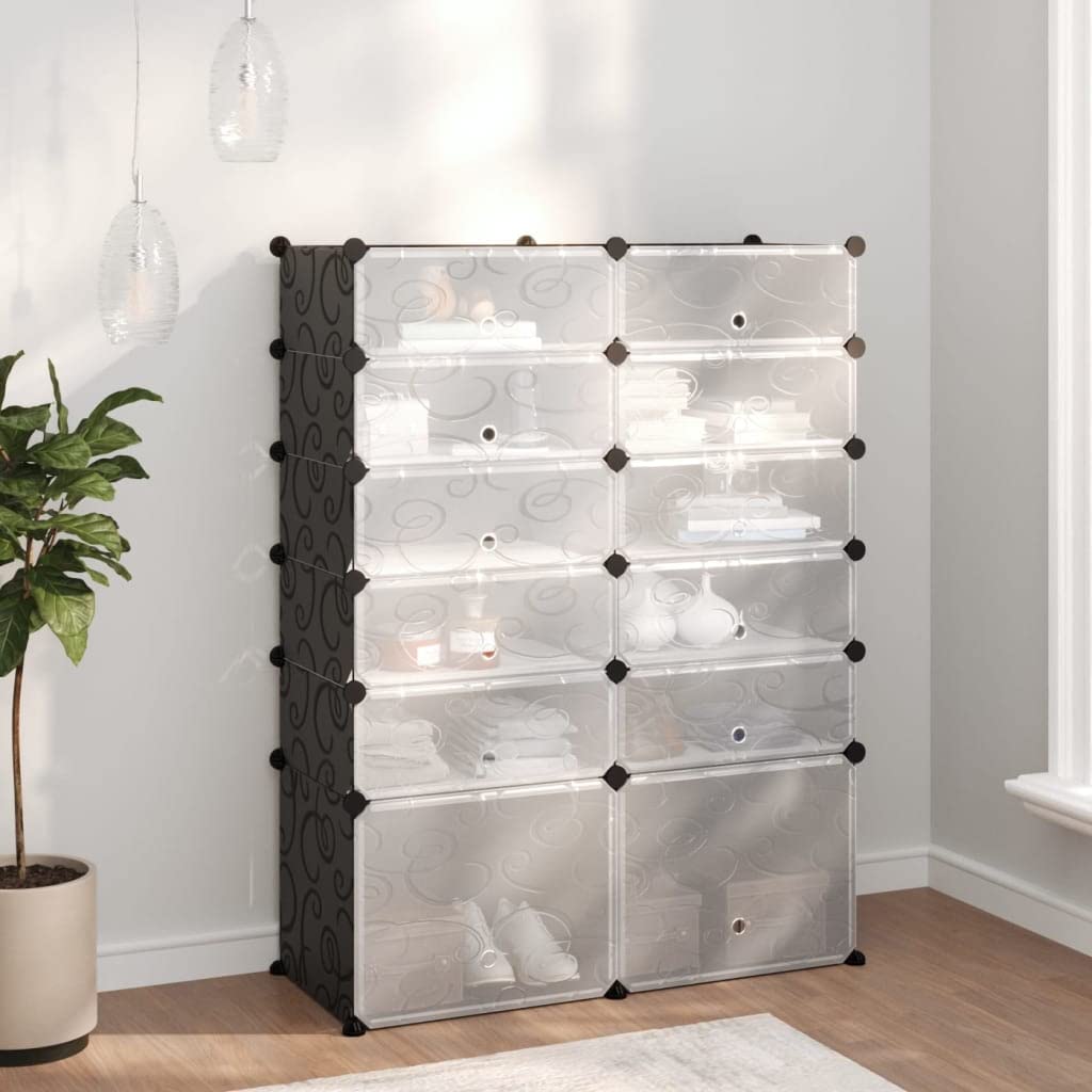 Estantería para zapatos genérica, 94 x 37 x 125 cm, armario de almacenamiento de PP con marco de acero, armario para zapatos, fácil de montar, gran espacio para hogar, dormitorio y oficina