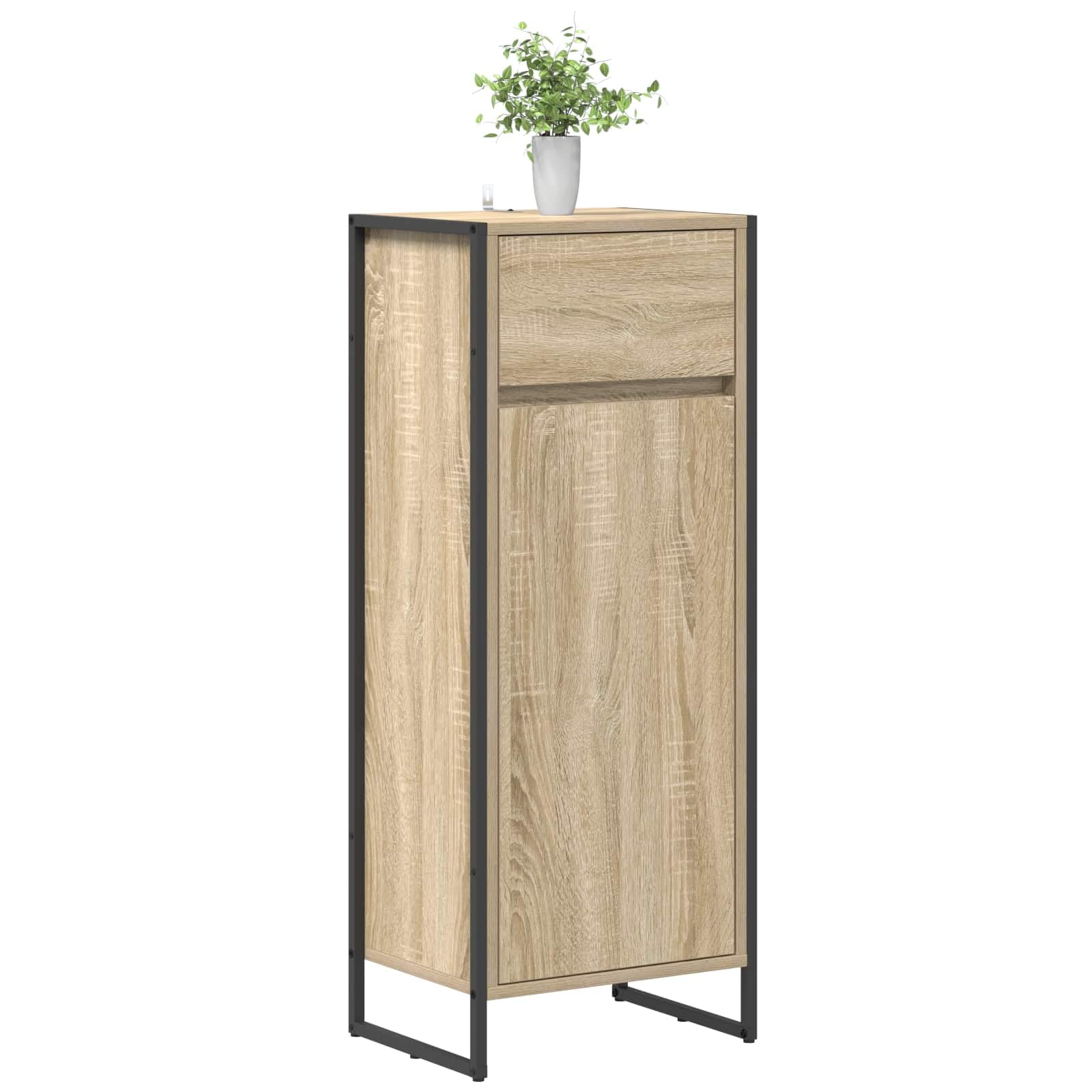 vidaXL Badkamer Kast Sonoma 40 x 30 x 100 cm Bewerkt hout