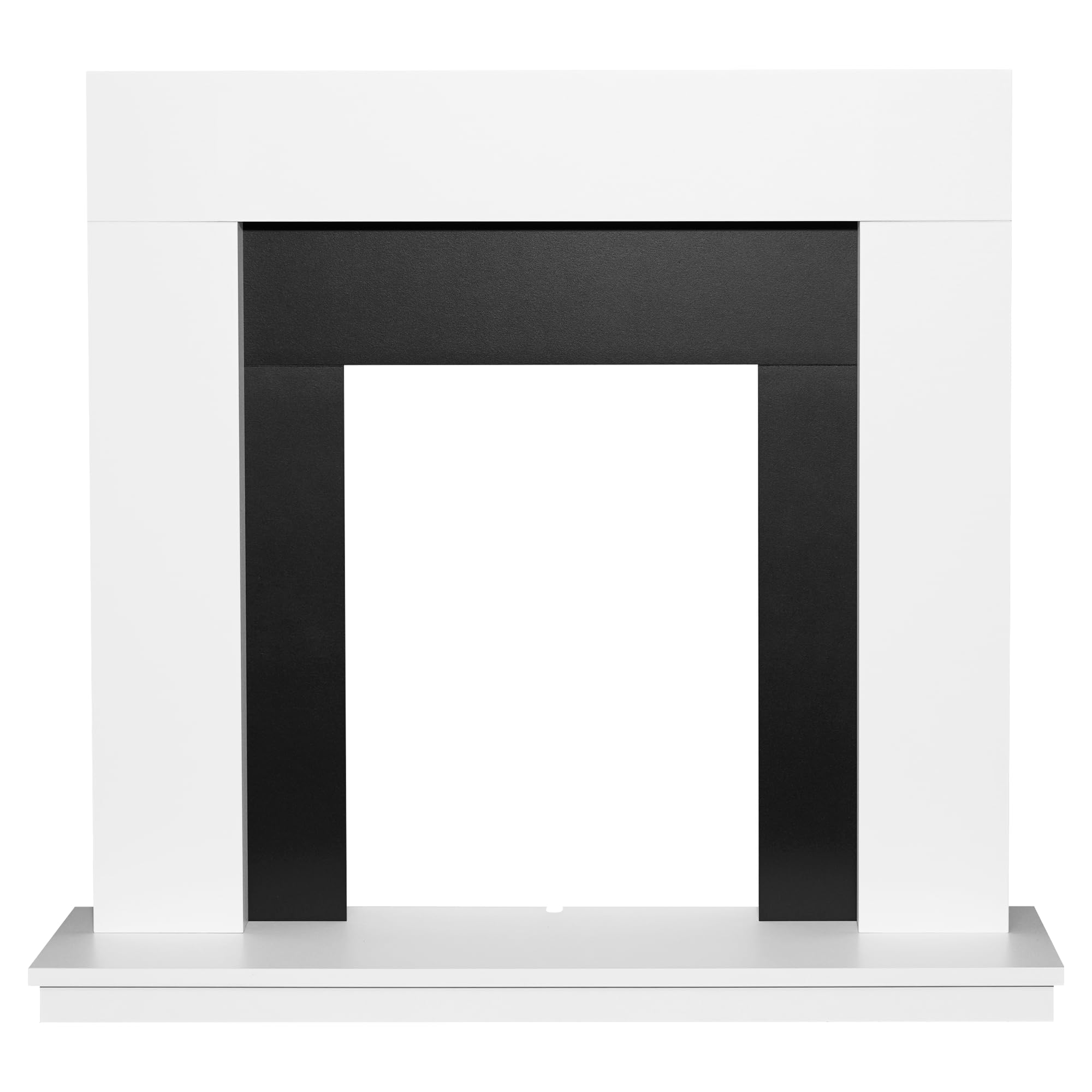 Adam Malmo Fireplace in White & Black/White, 39 Inch