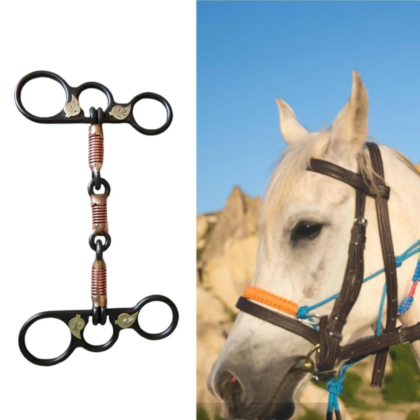 Filete de Boca de Caballo Broca for boca de caballo, filete , mordedor Metal for , equipo ecuestre, protección