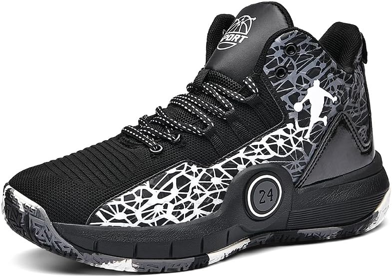 Aiscahent Basketball Shoes for Boys and Girls, Walking Running Shoes Breathable Comfortable Boys Sneakers for Little and Big Kids