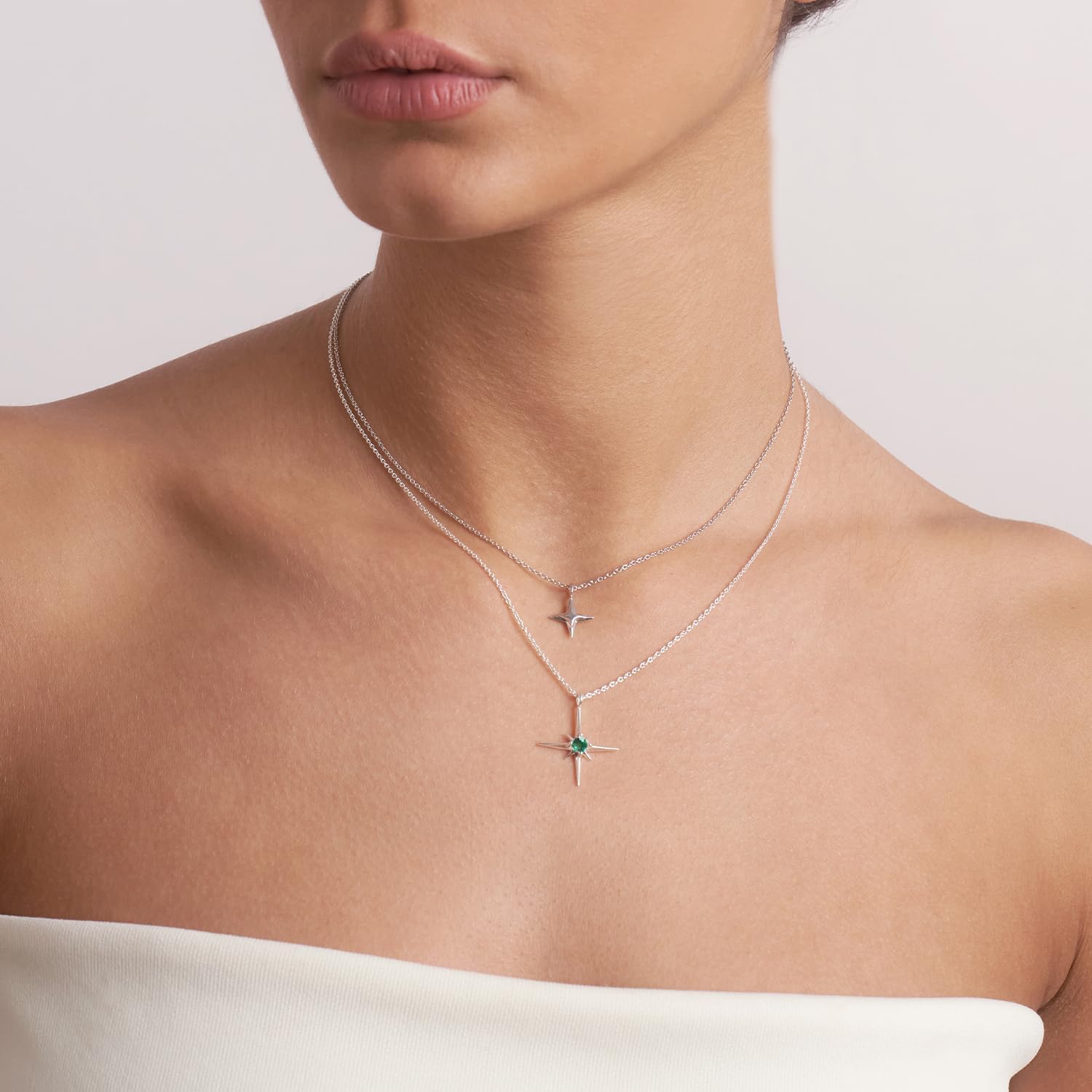 OAK & LUNA - Northern Star Personalized Necklace Collection - Dainty Gift for Her, Women, Mother, Girlfriend - Mother's day, Valetine's day, Christmas, Birthday