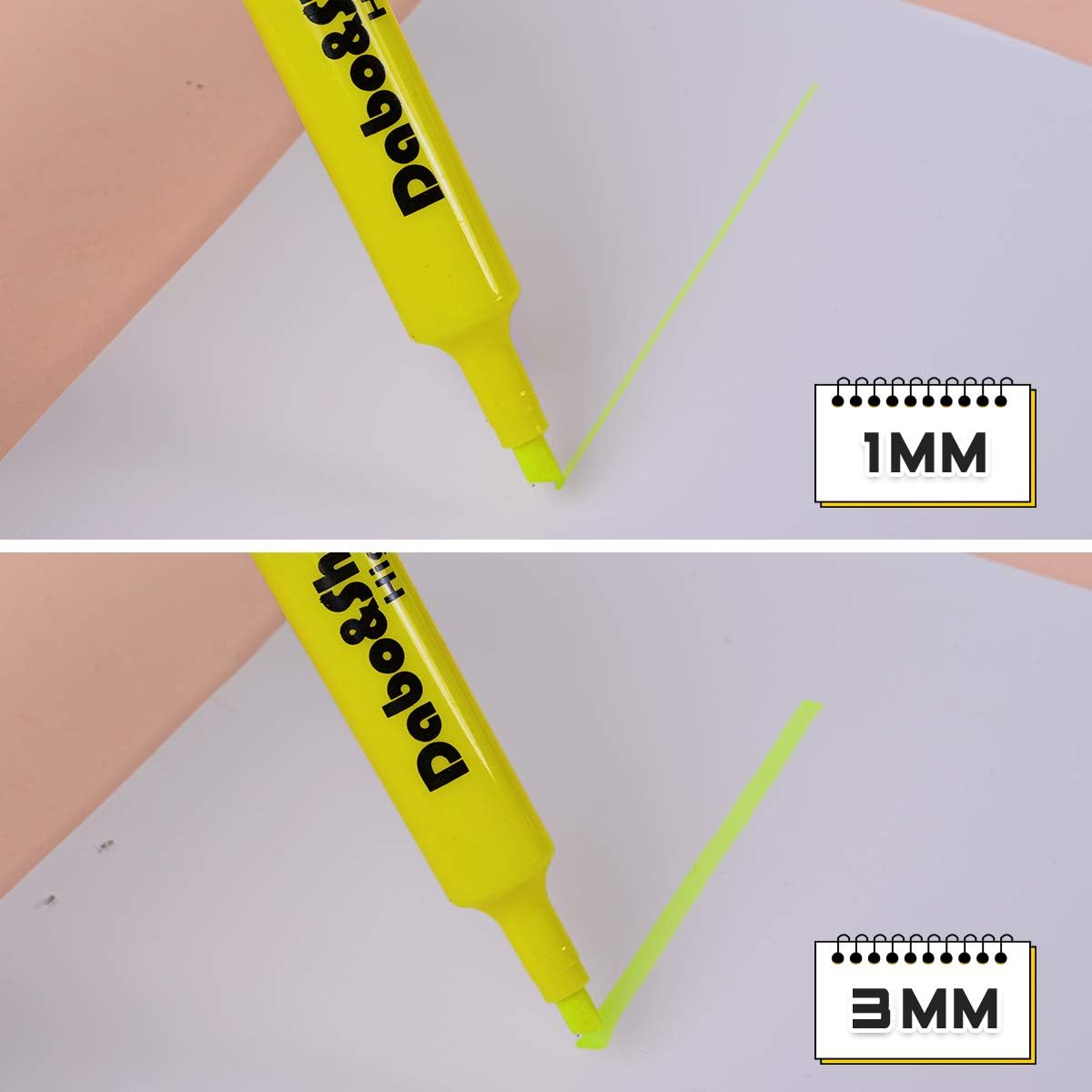 Dabo & Shobo Highlighters Set of 24,Colored Markers And Beautiful Combination Set Liquid Ink Fast Drying And Not Easy To Fade Are Suitable For Classroom, Office And Shop Short Style (Pack of 3) image 4