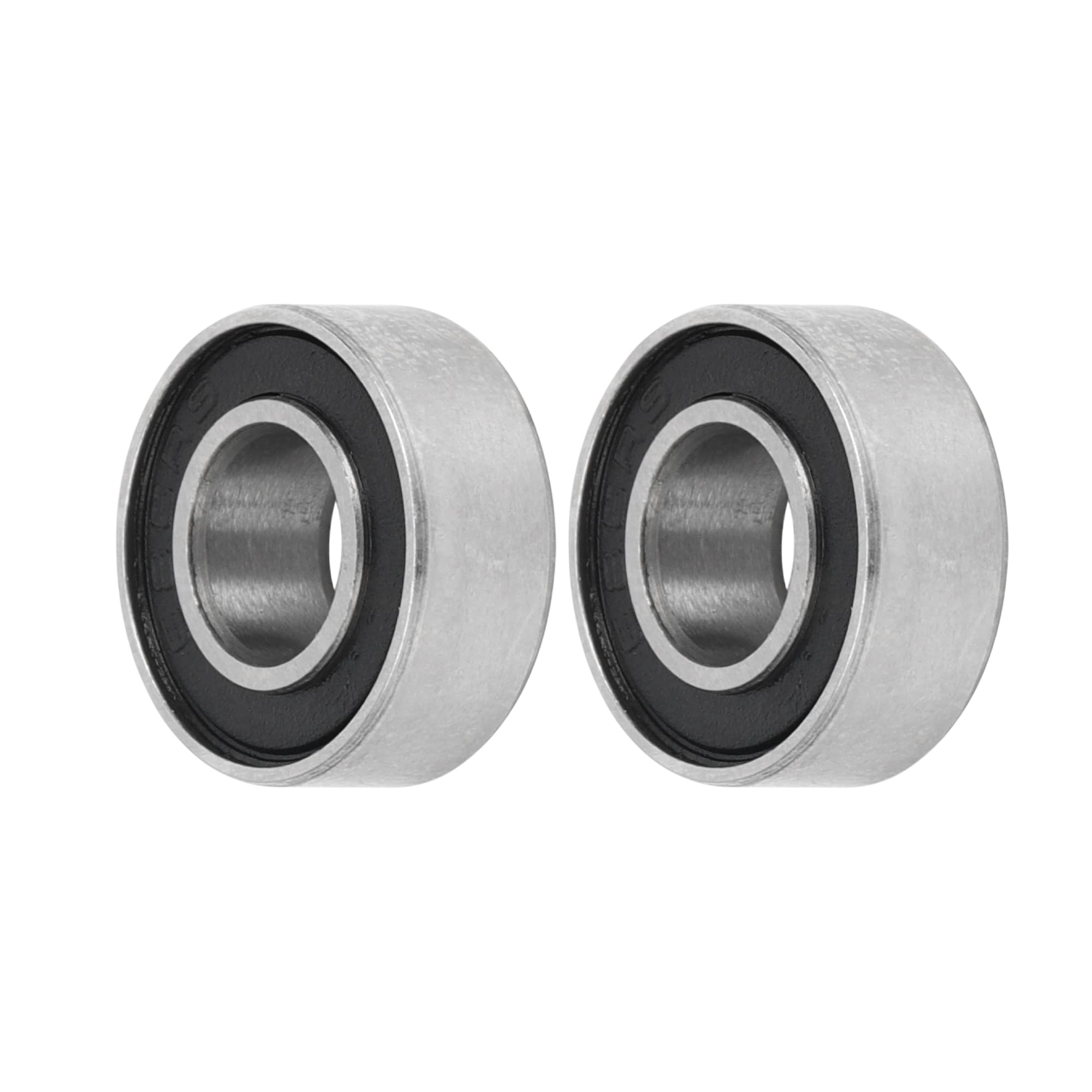 ACROPIX 686-2rs Deep Groove Ball Bearings P6 6x13x5mm Lubricated Bearings Double Rubber Seal Black Silver Tone Scooter Skateboard Wheel - Pack of 2