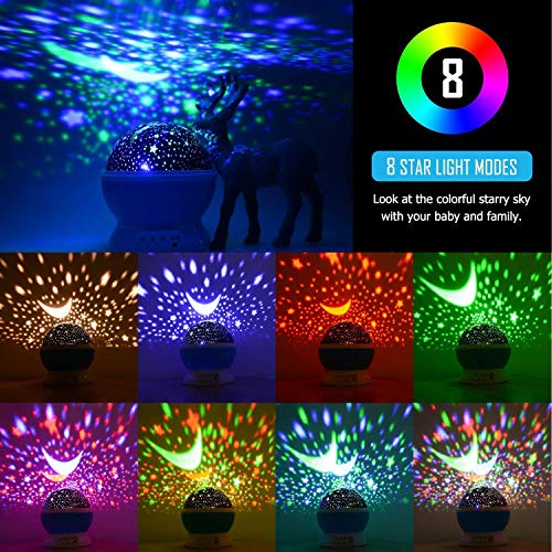 Image of Star Night Light Projector for Kids | 12 Color Changing