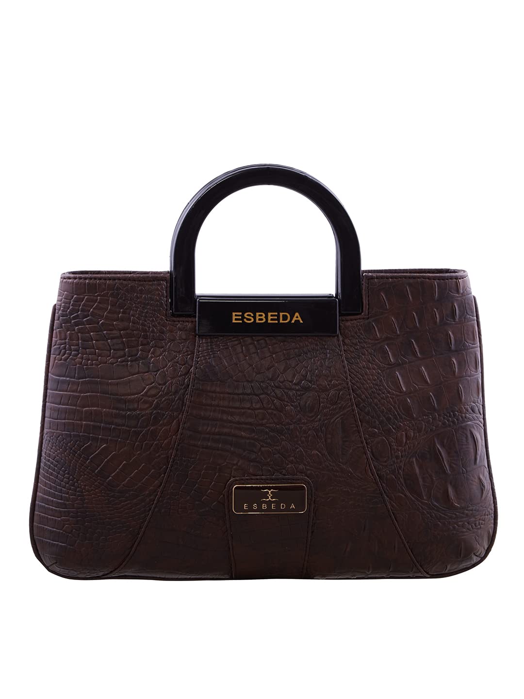 ESBEDA Dark Brown Snake Work PU Synthetic Fabric Handbag For Women (B0796TFZLJ) Amazon Price History, Amazon Price Tracker
