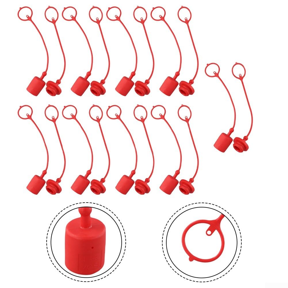 Juego de tapas antipolvo hidráulicas de conexión rápida de 1/2 pulgada para acopladores macho y hembra para tractores de maquinaria agrícola ISO5675