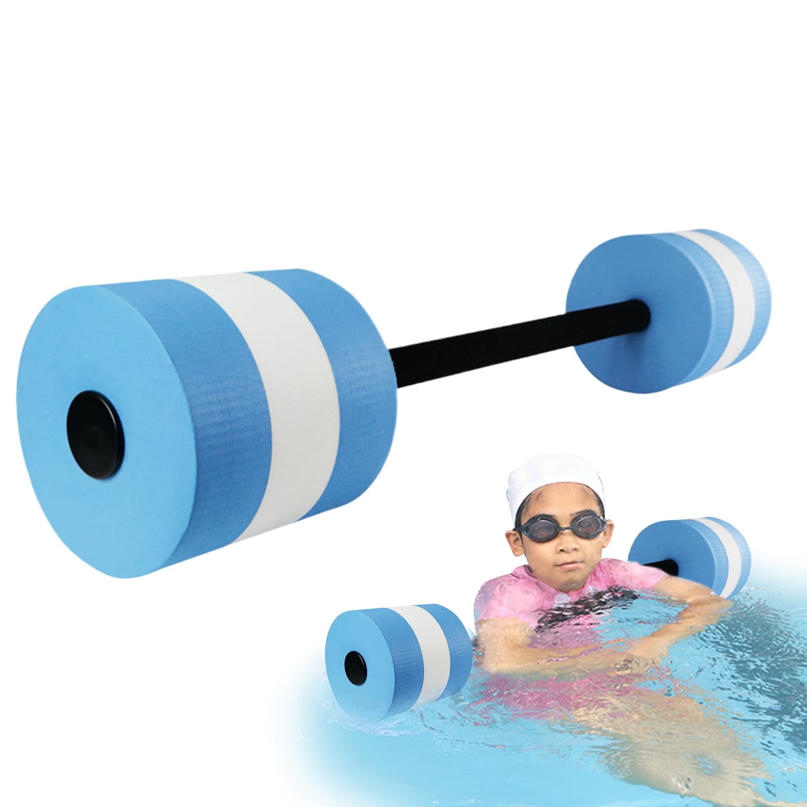 Hantle wodne do ćwiczeń na basenie - Aqua Fitness Barbells sprzęt do aerobiku w wodzie - trening fitness aqua sztanga narzędzia do pływania jogi