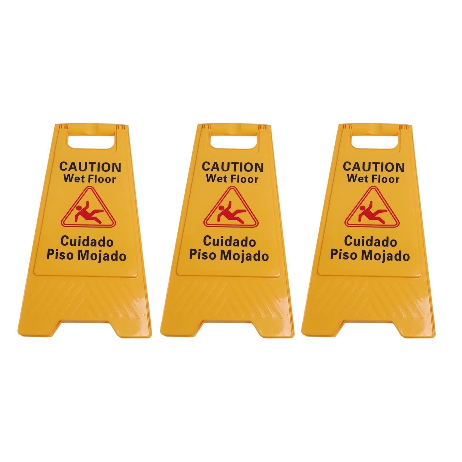 Hyuduo Letrero de Precaución para Suelo Mojado, Marco Plegable con Texto en Inglés y Español para Restaurante, Tienda, Oficina, Uso Interior y Exterior