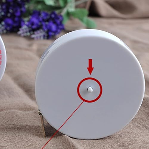 Miniatura 6 de Cinta métrica corporal IMC, cinta retráctil redonda de 4.9 ft, calculadora automática de cinta retráctil para la cintura, cinta de salud portátil,