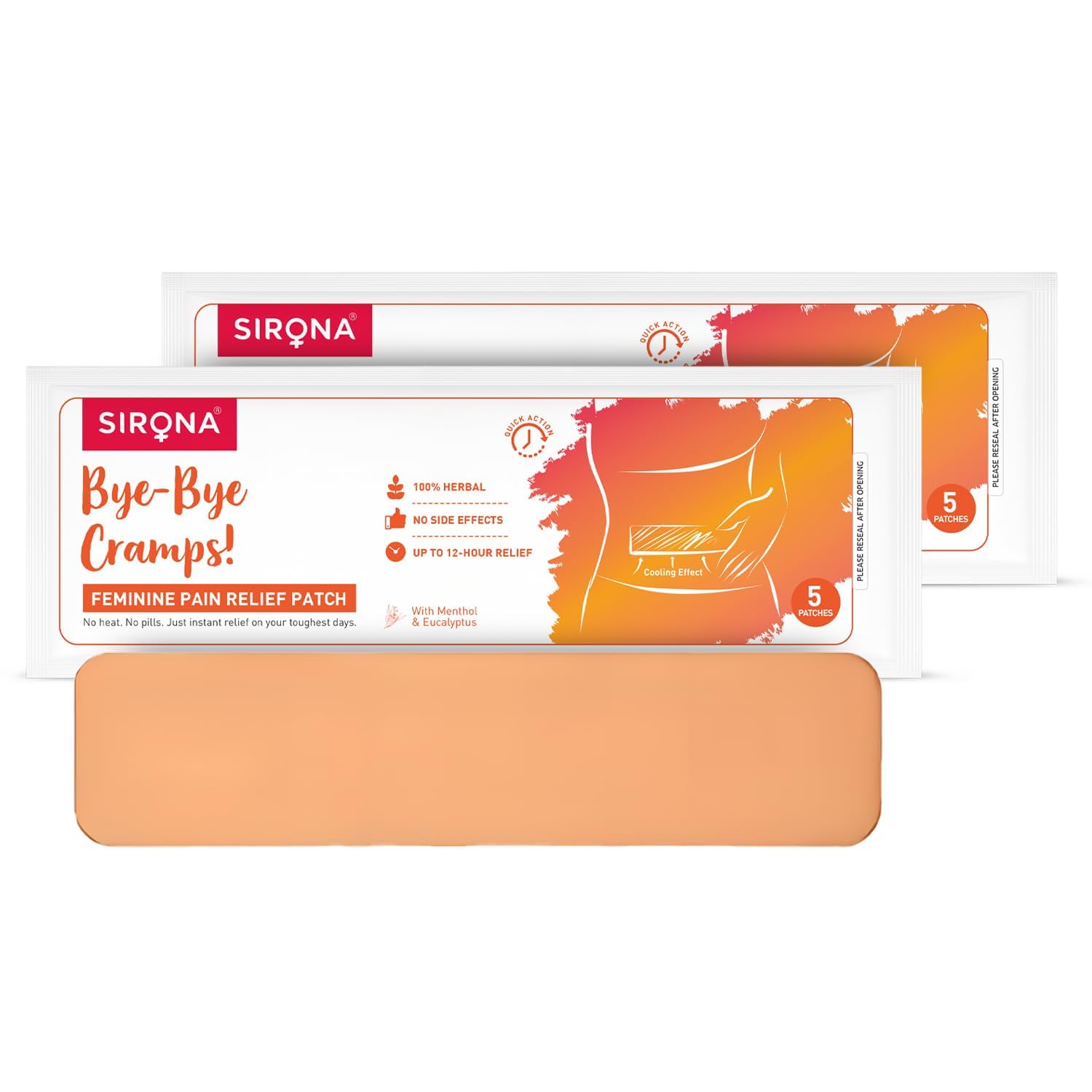 Sirona Herbal Period Pain Relief Patches - Pack Of 10