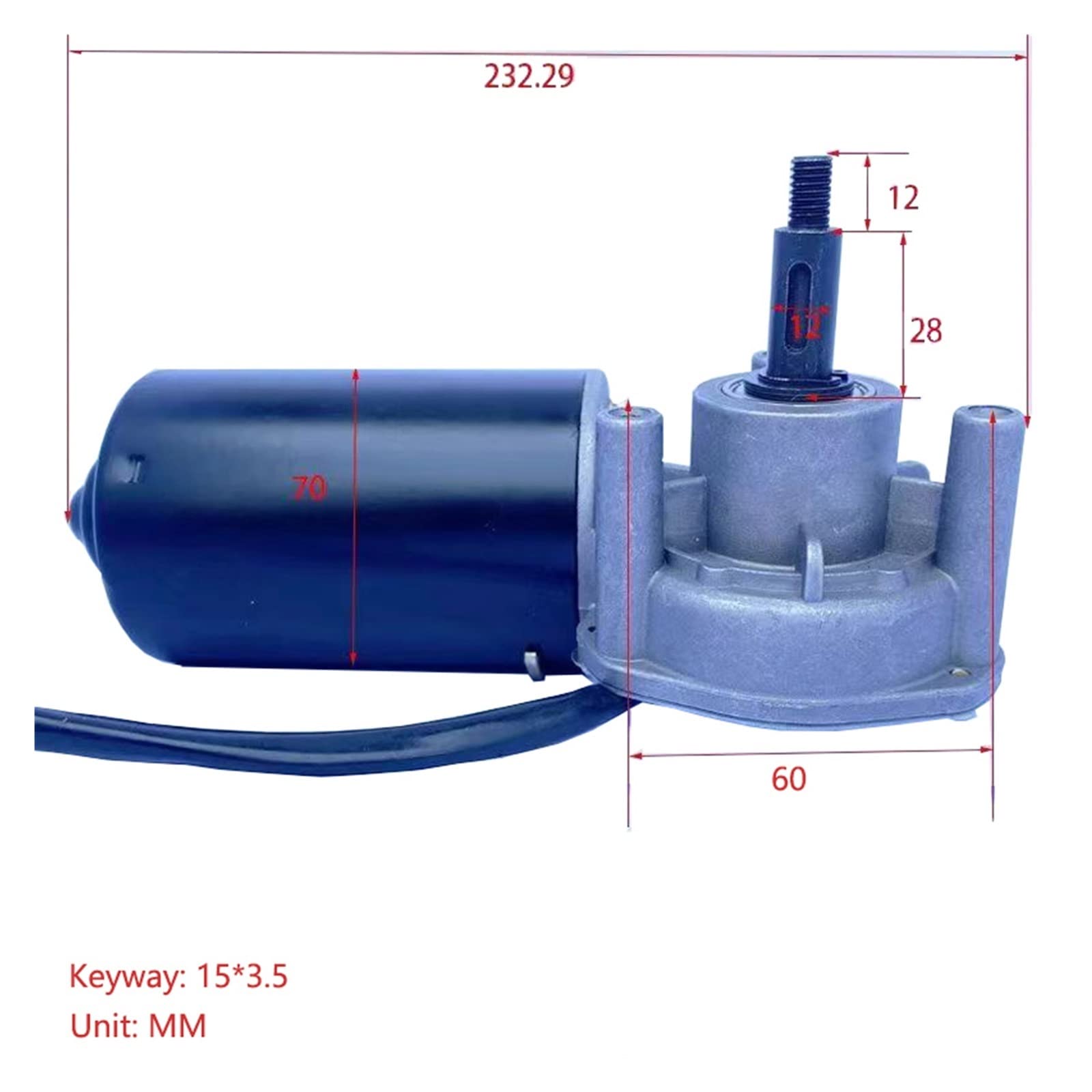 Lagerausstattung, Schneckengetriebe-Gleichstrom-Untersetzungsmotor DC 24 V Geeignete Ausrüstung for Garagentore, Rolltore, Schiebetüren, Hotels, Fabriken(24V 40RPM)