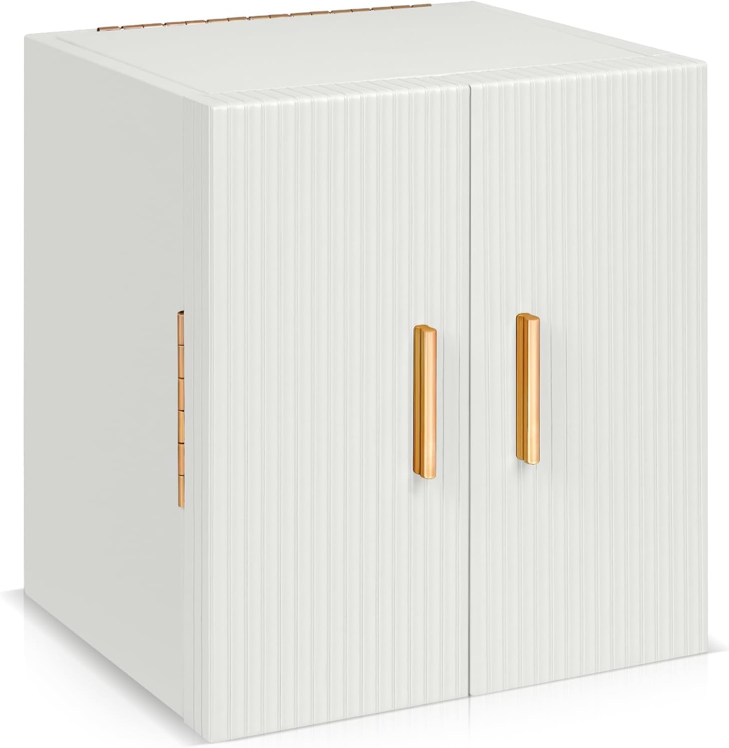 Dajasan Large Jewelry Box for Women, Jewelry Holder Organizer Box with 3 Drawers, 4-Tier Jewelry Storage Organizer with Mirror for Necklace Ring Bracelet Watch, Gift Idea (White) - Image 1 of 7