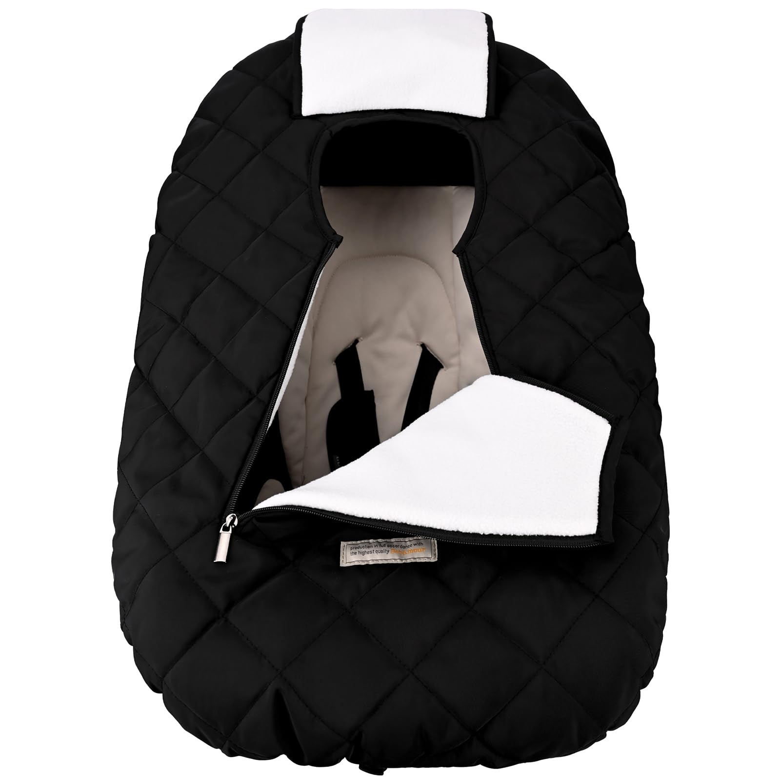 Bebamour Copriseggiolino Auto Universale Caldo Seggiolino Auto Pedana Anti Vento e Acqua Porta Zip Anteriore Lavabile in Macchina