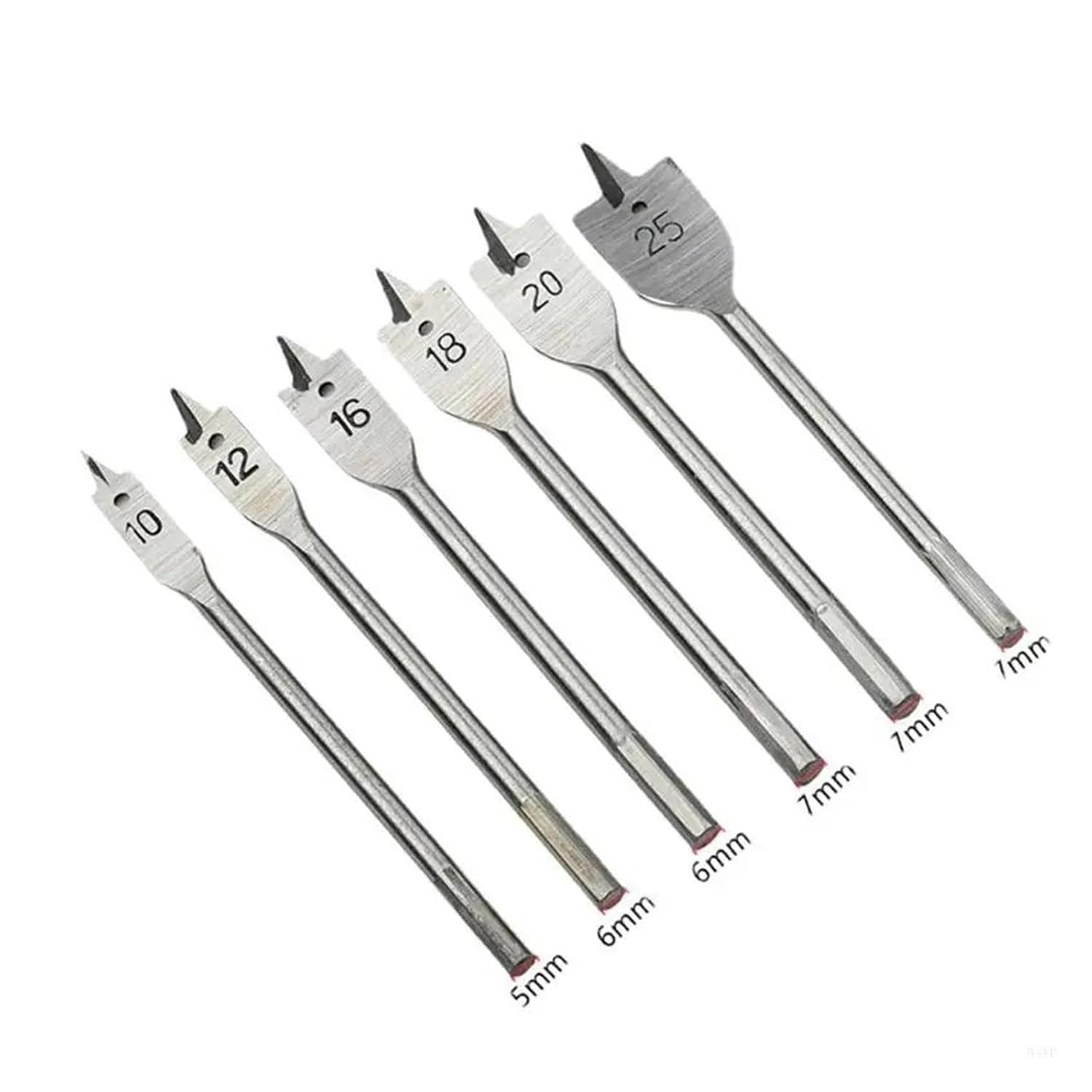 Spade Drill Bit 6PCS Industrial Shovel Head Drill Bits Drills and Handheld Tool Carbon Steel Set