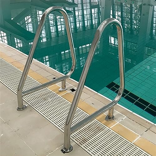 WAHHWF Handläufe für Pools Schwimmbad Handlauf, Edelstahl Pool-Treppengeländer mit Schnellmontage-Stützplatte und großer Haltegriff für Innen-/Außenpools, Einfache Montage – Bild 3