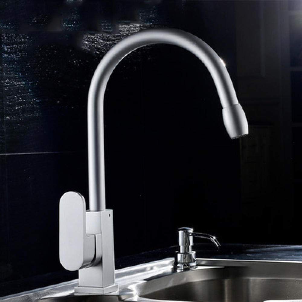 SnamicE Faucets,Space Aluminum Kitchen Faucet Vegetable Bathroom Basin Sink Water Taps Cold Hot Mixer Mixer,A215