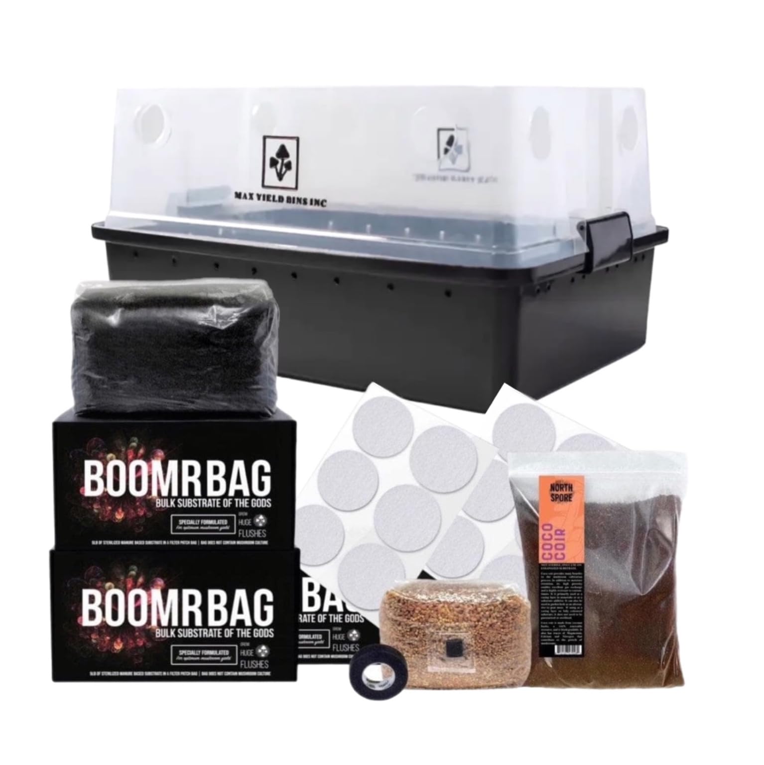 Buy North SporeMax Yield Bins 'Boomr Bag' Monotub Kit Complete Dung