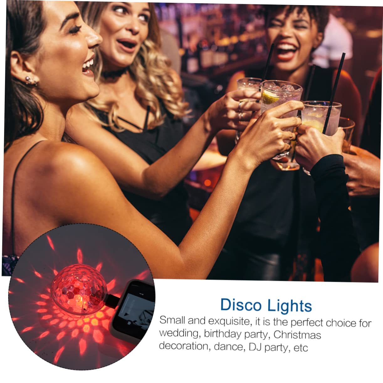 ARTIBETTER Disco Ball Lamp Led Strobe Stage Light for Dance Wedding Bar Glass Ball Effect