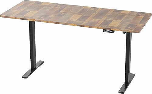 Vista 67 de VIVO DESK-KIT-1W6G - Escritorio eléctrico de pie de 60 x 24 pulgadas, ajuste de altura de memoria, serie 1B, parte superior de nogal oscuro de una