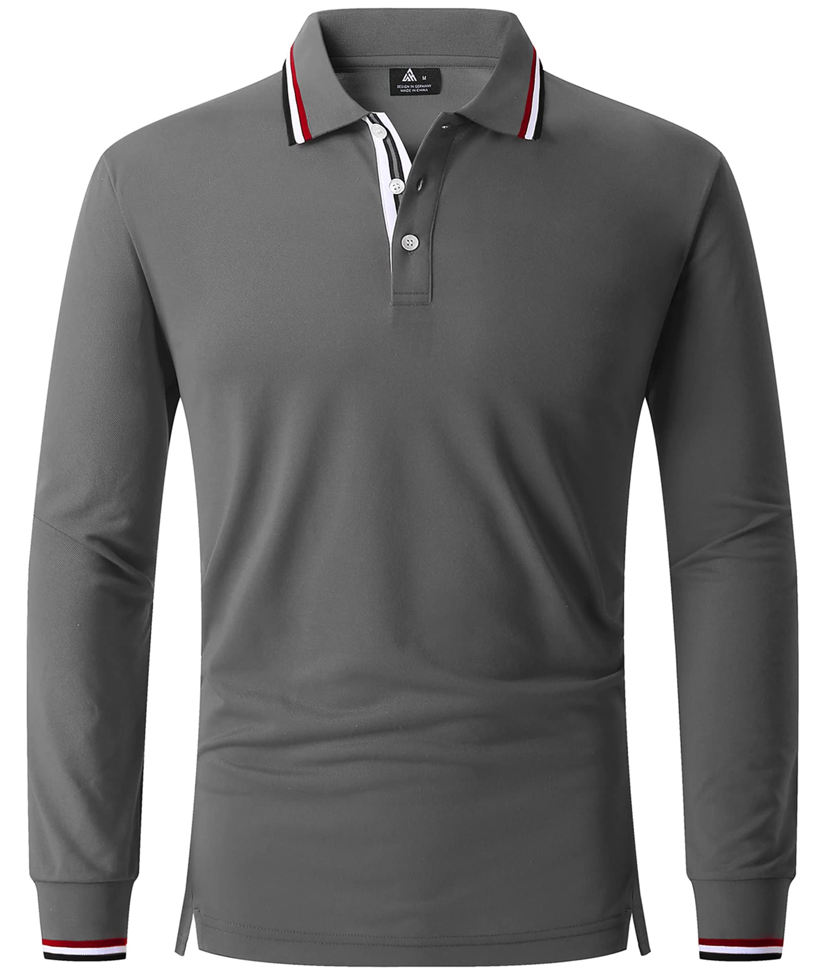 V VALANCH Men's Polo Shirts Long Sleeve Casual Stylish Fall ...