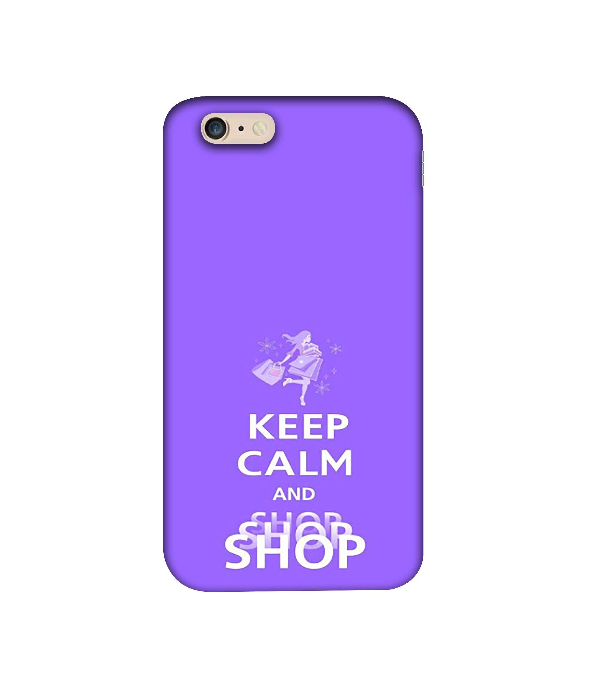 Amazon Brand - Solimo Designer Keep Calm and Shop 3D Printed Hard Back Case Mobile Cover for Apple iPhone 6 Plus / 6S Plus