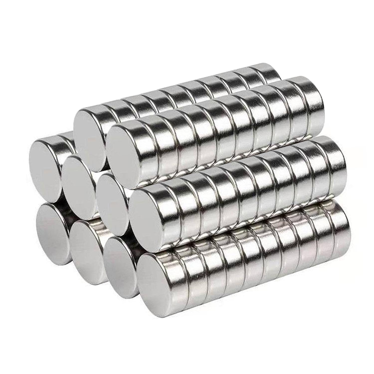 Adspow Silver 100 Pcs Strong Magnet,Fridge Magnets,Mini Extra Strong,Whiteboard,Neodymium,Round,For Whiteboards, Fridge, Crafts (6X3mm 100Pcs)
