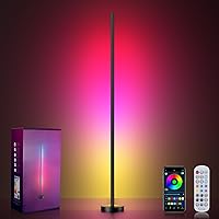 ShineYourWolrd Smart RGBICW LED Corner Floor Lamp: 16M Colors, 68+ Scenes, Music Sync, App/Remote - Gaming & Bedroom Ambient Light