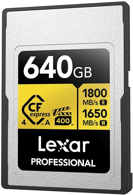 Lexar 640GB Professional GOLD CFexpress 4.0 Type A Memory Card