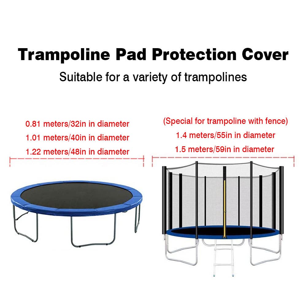 Os?ona kraw?dzi trampoliny, Ø 122 cm, odporna na dzia?anie promieni UV, odporna na rozerwanie, ochrona kraw?dzi, mata bezpiecze?stwa z piank? EPE, akcesoria do trampoliny, niebieska