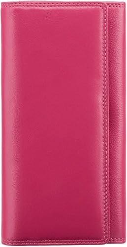 VISCONTI Heritage -35 - Cartera grande de piel suave para mujer, Fucsia