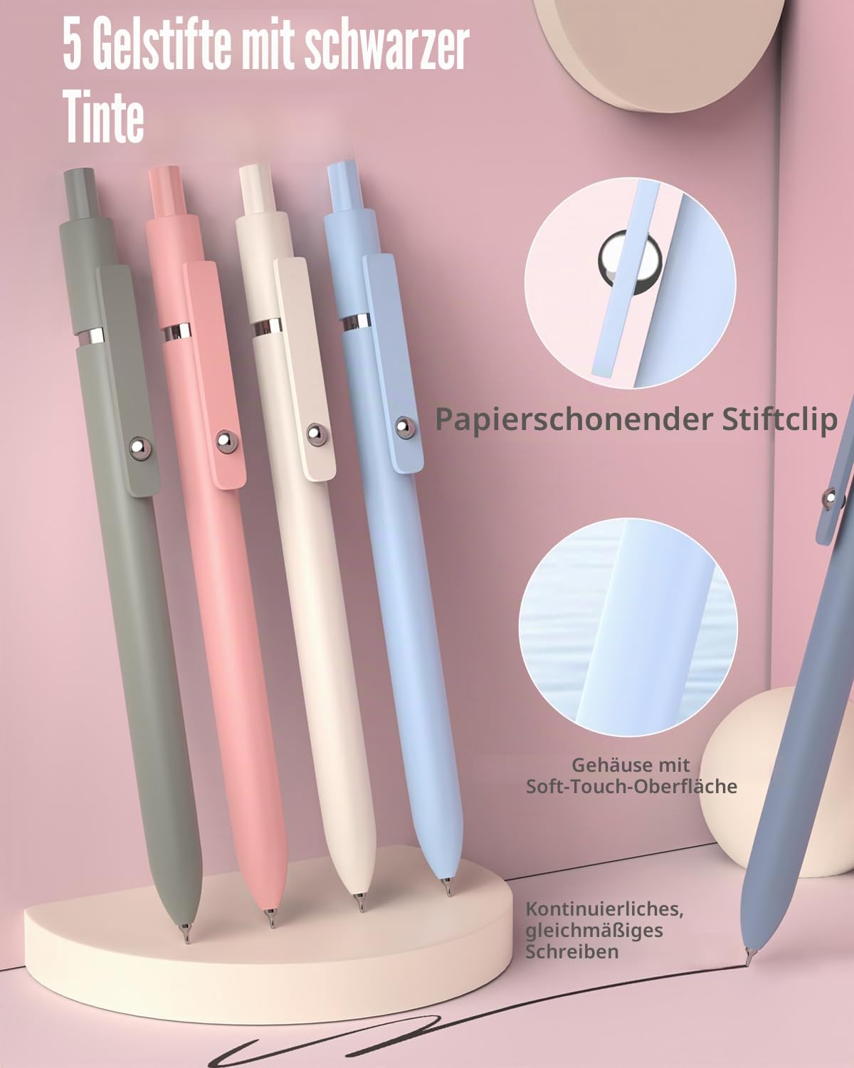Four Candies 39 Stück Schulsachen mit Mäppchen, 12 Pastell Textmarker, 5 Gelstifte, 6 Druckbleistift Set, Aesthetic Stifte und Coole Sachen für Teenager Mädchen School Stuff Clean Girl (Grün)
