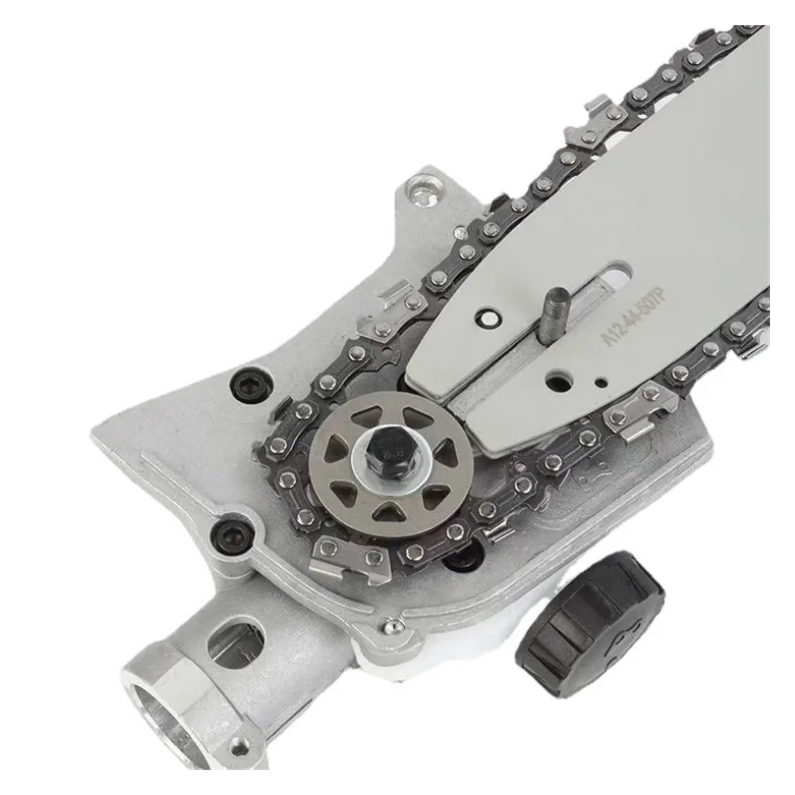 Generico Ingranaggio for Motosega Quadrato, Scatola Ingranaggi + Piastra Guida + Set Catena for connettore for decespugliatore a palo Serie HT KM 73-130, Sega a palo(26mm 5.3mm Square)