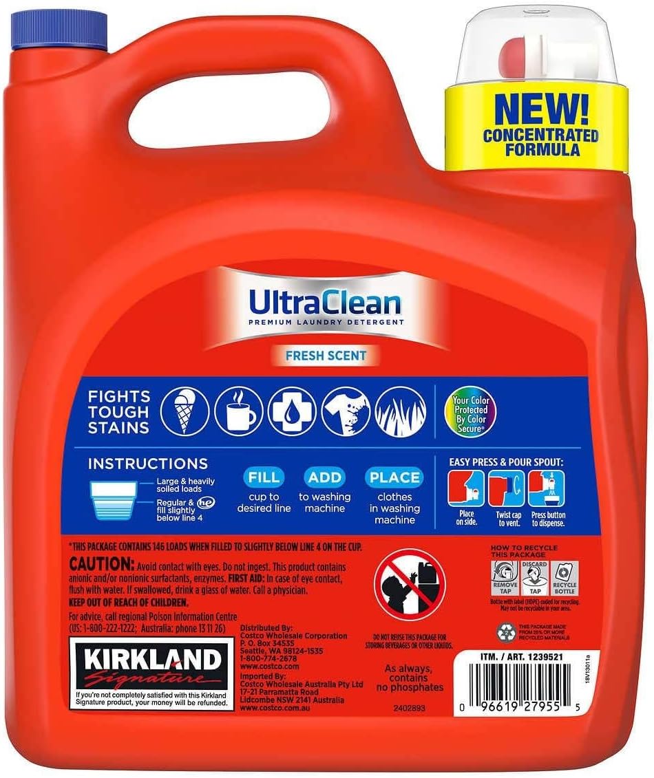 Krikland Signature Ultra Clean Premium Laundry Detergent with 2X Concentrate