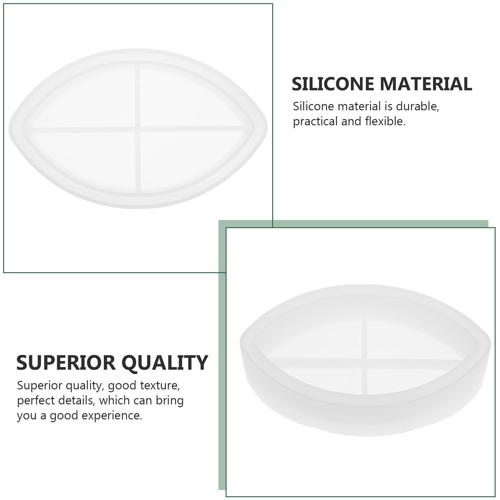 Angoily 10 Pezzi Stampi Silicone per Contenitori e Sottobicchieri DIY Flessibili e Riutilizzabili per Conservare Gioielli e Decorare la Scrivania