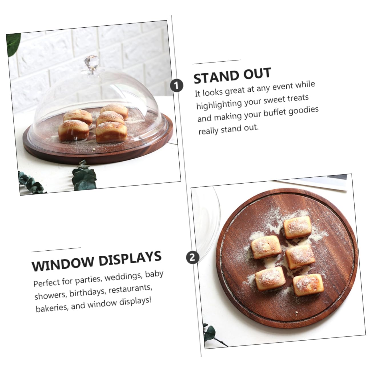Happyyami 1 Set Dessert Plate Cake Display Tray for Parties Weddings Showers and Events Modern Design for Cake Bread and Snack Presentation