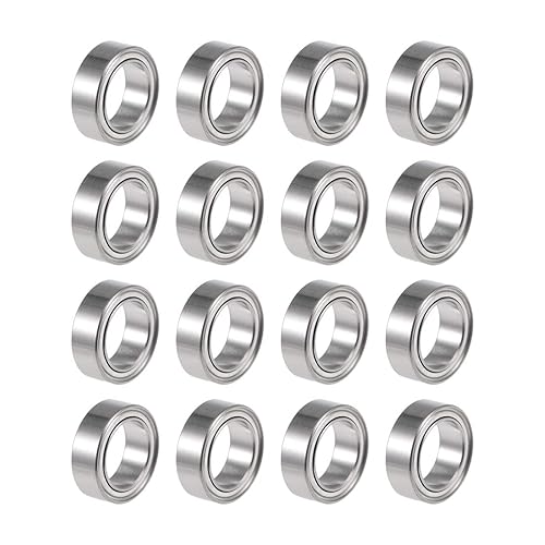 uxcell R168ZZ rodamientos de bolas de ranura profunda 14 pulgadas x 38 pulgadas x 18 pulgadas blindados Z2 rodamientos de palanca 20 piezas