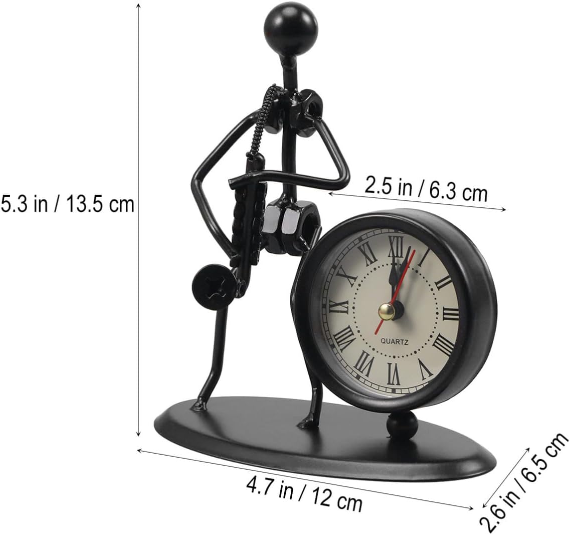 Toddmomy Iron Music Band Clock Metal Crafts Handmade Decor for Living Rooms image 2