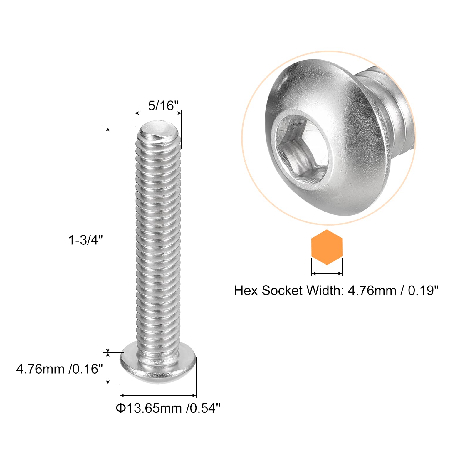 Bulloni Grado 5 Zincati Kit Bulloni Testa Esagonale Filettatura Fine - 358 Pezzi, Grado 5, Con Dadi E Rondelle, Zincato, Per Fai-da-te Assortimento Viti Grado 5 - Foto 7