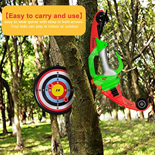 CIRO Kids Action Archery Bow Arrow Toy Set with Target Bow Soft Bullets