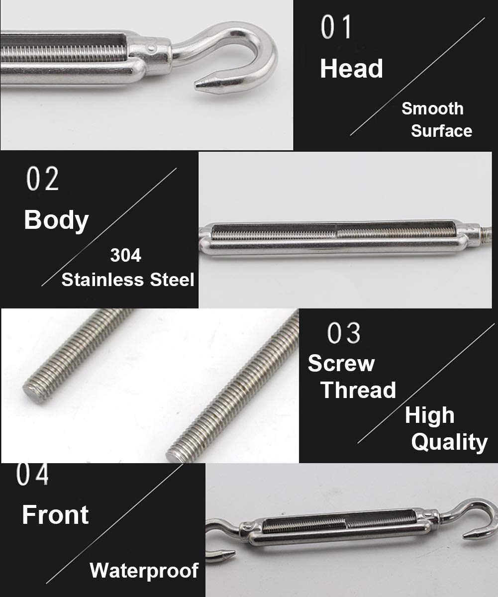 Tendeur à Double Crochet En Acier Inoxydable 304 - Tendeur De