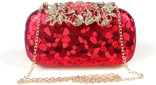 DOUBAO - Bolsos de noche con diamantes de imitación para mujer, bolso de noche con diamantes de imitación, bolso de mano para boda y novia (color