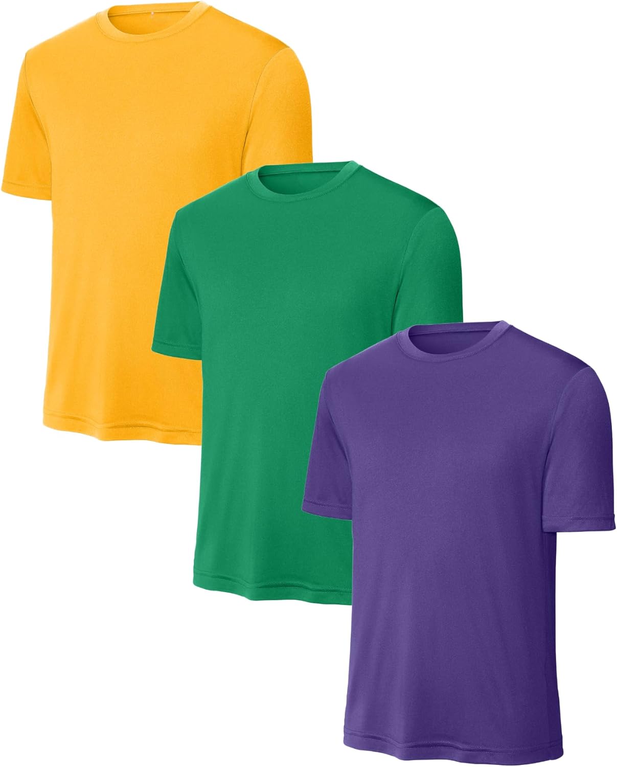 Clothe Co. Men's Moisture-Wicking T-Shirts Stretch Crewneck Soft Tees for Men,3 Pack