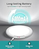 Vista 3 de wowatt Battery Operated Ceiling Light Rechargeable Ceiling Lights with Remote Wireless Shower Lighting 3000K 4500K 6500K 7.48in Dimmable Timing