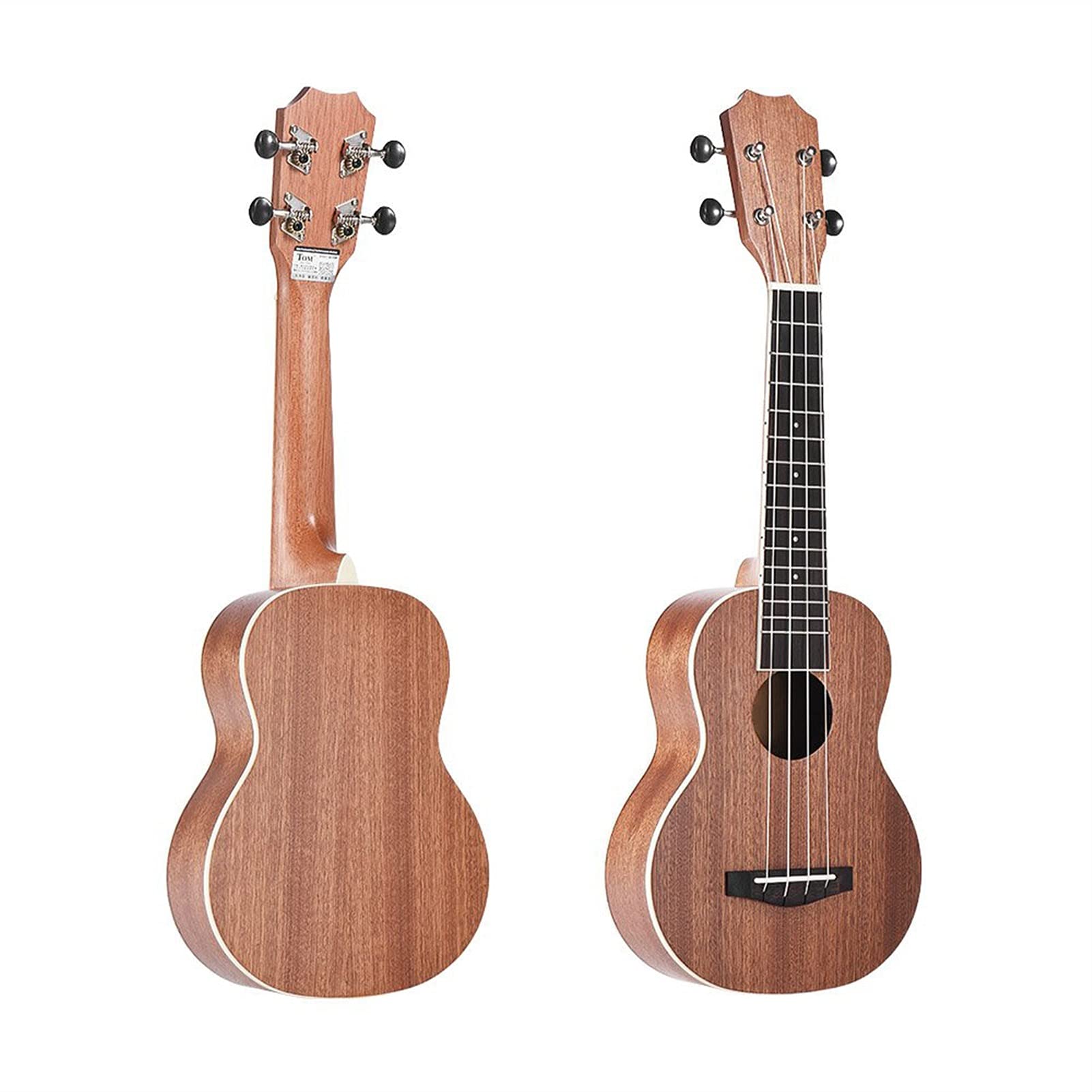 Ukulele koncertowe Początkujący Ukulele 21- calowy Zestaw Akustycznych Sopran Ukulele Zestaw Sapele Torba Do Przenoszenia Drewna Z Clip- on Cleaner