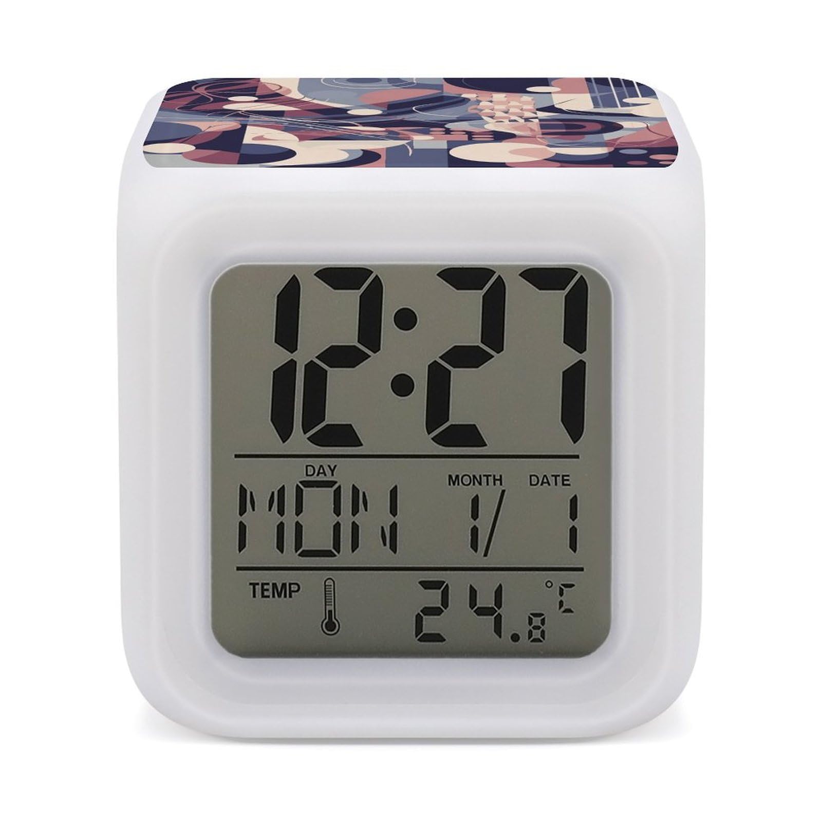 Reloj despertador digital LED con indicador de temperatura y fecha actual