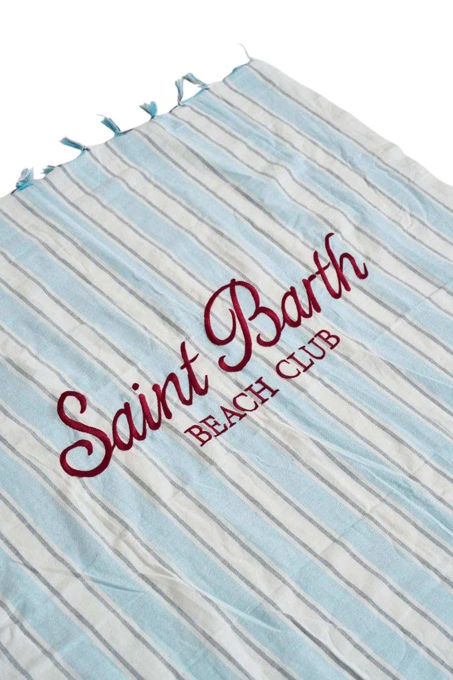 Saint Barth MC2 TELO MARE FOUTAS LIGHT STRISCE CELESTI E BLU