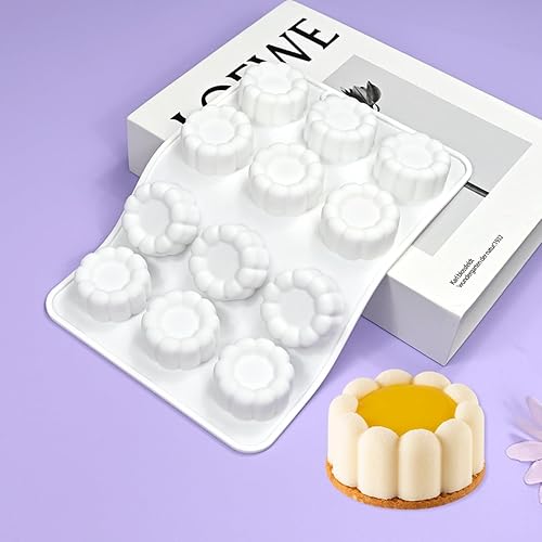 Miniatura 10 de mostsom Moldes de silicona para mousse de 12 cavidades, forma rectangular 3D, para chocolate, trufa, mousse, pastel, postre, moldes para hornear